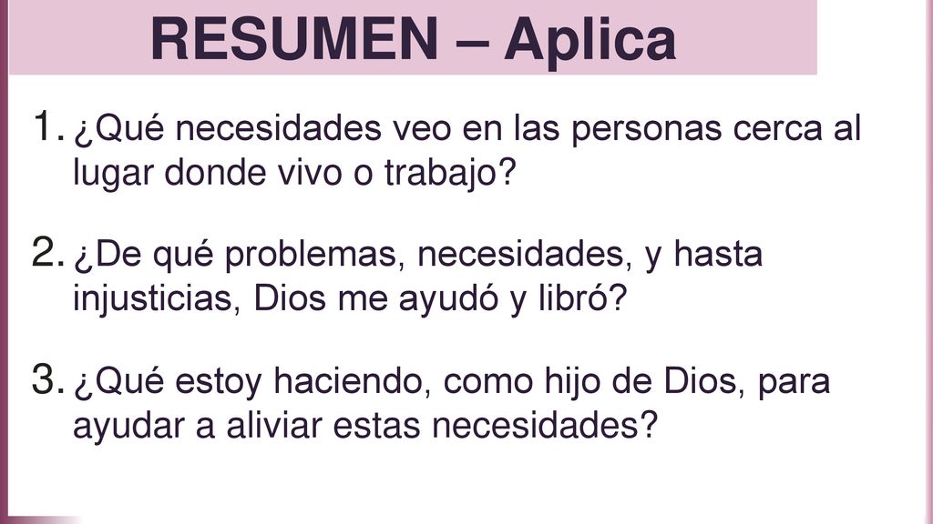 RESUMEN – Aplica ¿Qué necesidades veo en las personas cerca al lugar donde vivo o trabajo