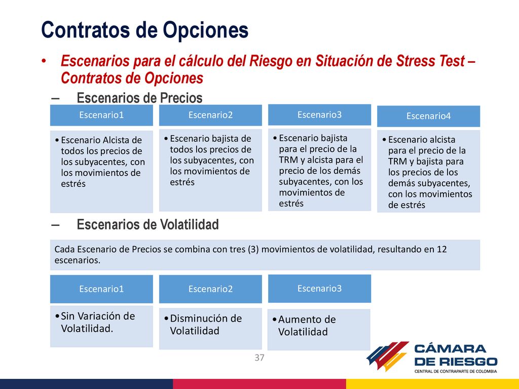 Contratos de Opciones Escenarios para el cálculo del Riesgo en Situación de Stress Test – Contratos de Opciones.