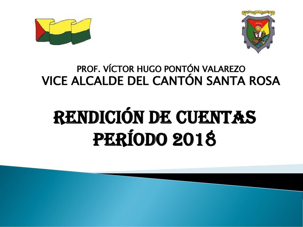 PROF. VÍCTOR HUGO PONTÓN VALAREZO VICE ALCALDE DEL CANTÓN SANTA ROSA