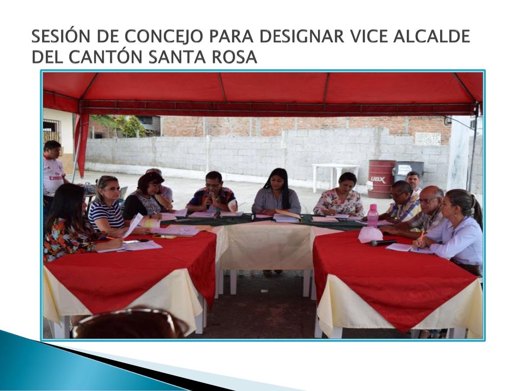 SESIÓN DE CONCEJO PARA DESIGNAR VICE ALCALDE DEL CANTÓN SANTA ROSA