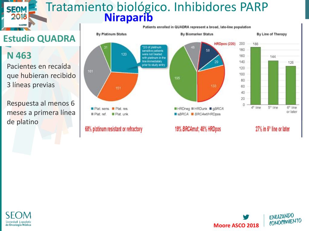 Niraparib Tratamiento biológico. Inhibidores PARP Estudio QUADRA N 463