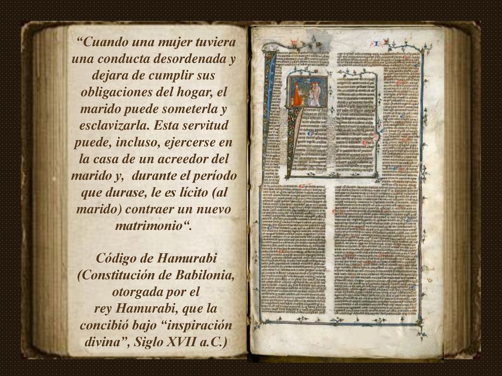 Código de Hamurabi (Constitución de Babilonia, otorgada por el