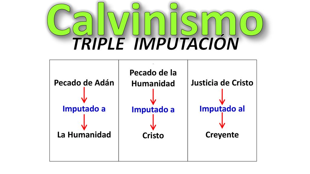 Calvinismo TRIPLE IMPUTACIÓN . . Pecado de Adán Imputado a