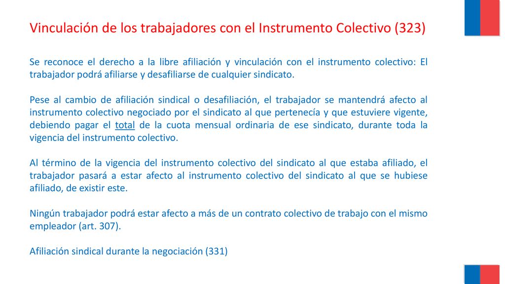 Vinculación de los trabajadores con el Instrumento Colectivo (323)