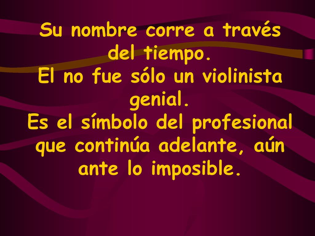Su nombre corre a través del tiempo