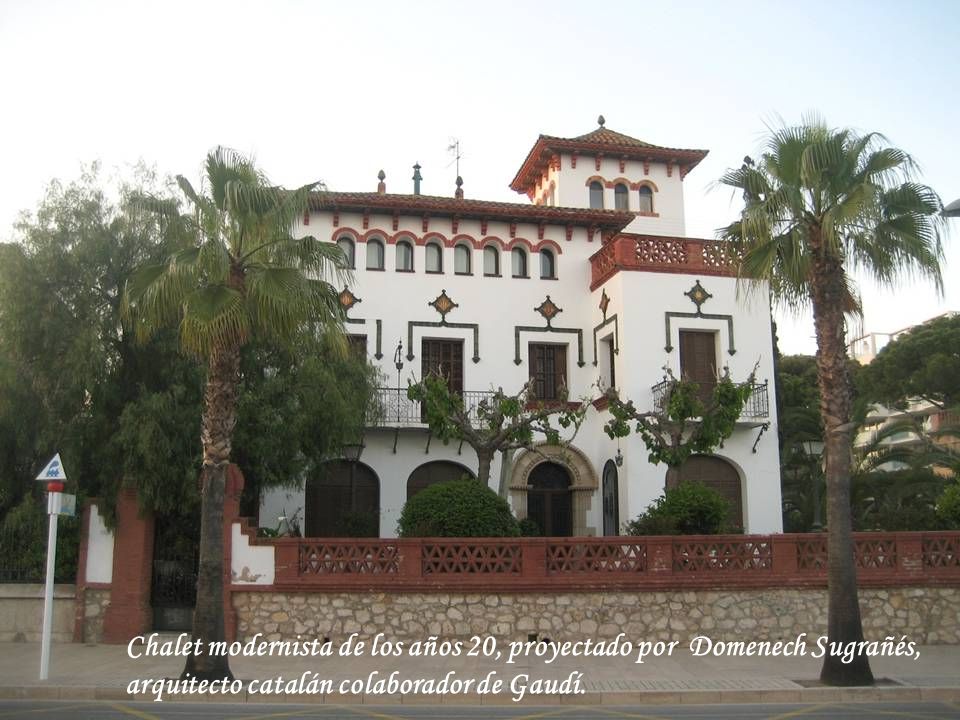 Chalet modernista de los años 20, proyectado por Domenech Sugrañés,