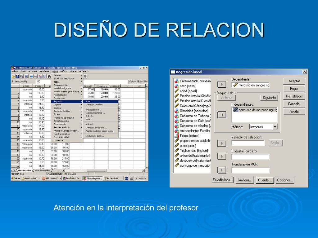 DISEÑO DE RELACION Atención en la interpretación del profesor