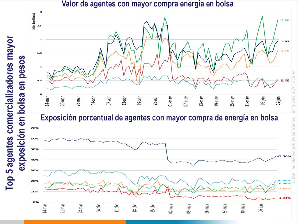 Top 5 agentes comercializadores mayor exposición en bolsa en pesos