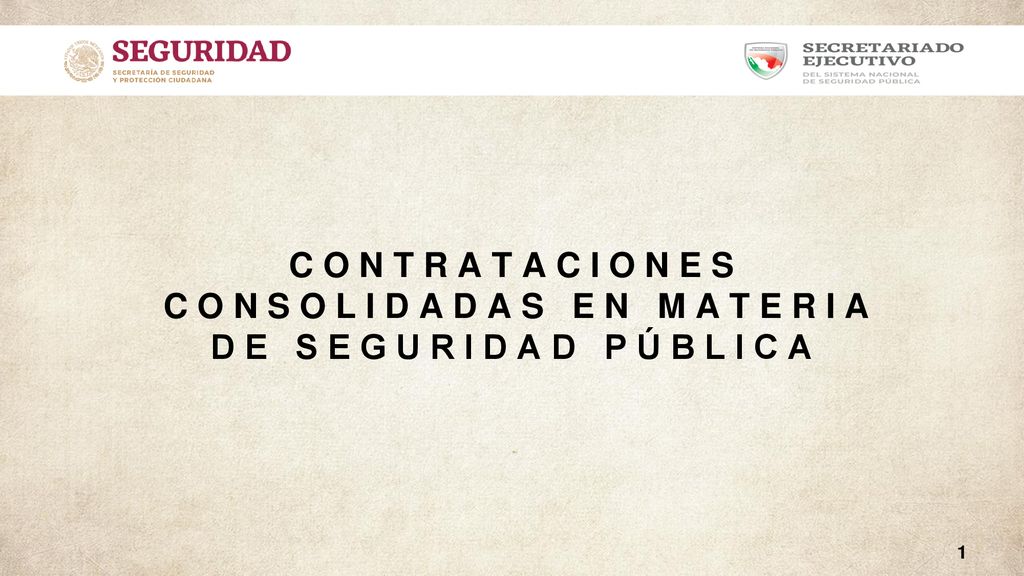 C O N T R A T A C I O N E S C O N S O L I D A D A S E N M A T E R I A D E S E G U R I D A D P Ú B L I C A