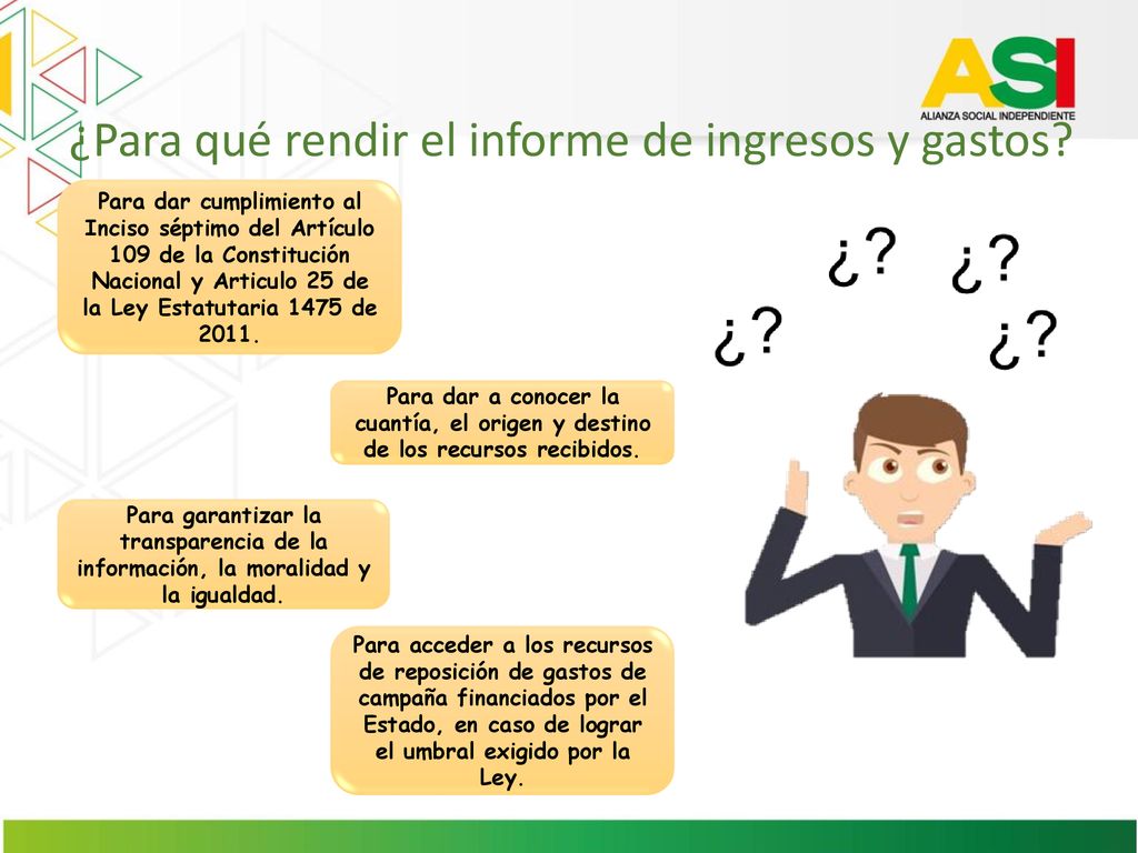 ¿Para qué rendir el informe de ingresos y gastos
