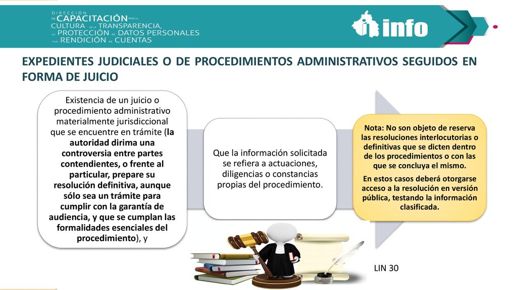 EXPEDIENTES JUDICIALES O DE PROCEDIMIENTOS ADMINISTRATIVOS SEGUIDOS EN FORMA DE JUICIO