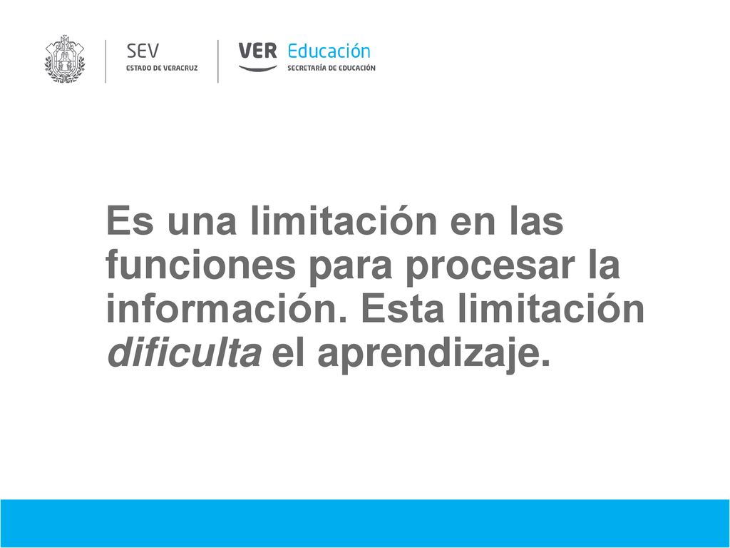 Es una limitación en las funciones para procesar la información
