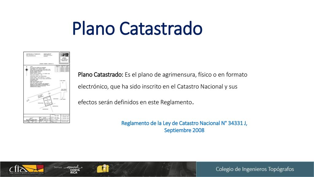 Reglamento de la Ley de Catastro Nacional N° J, Septiembre 2008