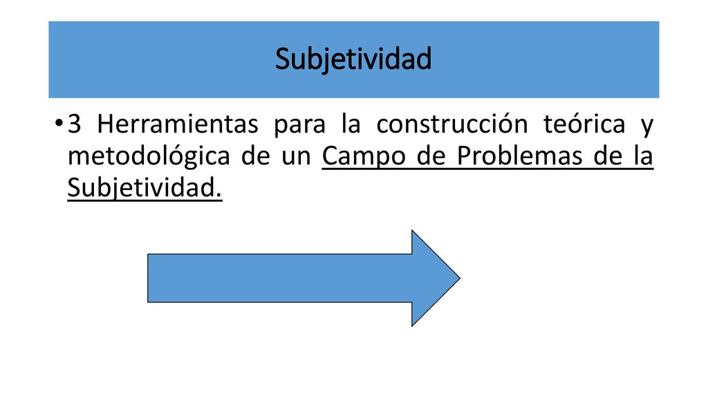 Subjetividad 3 Herramientas para la construcción teórica y metodológica de un Campo de Problemas de la Subjetividad.