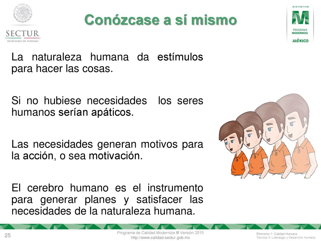 Conózcase a sí mismo La naturaleza humana da estímulos para hacer las cosas. Si no hubiese necesidades los seres humanos serían apáticos.