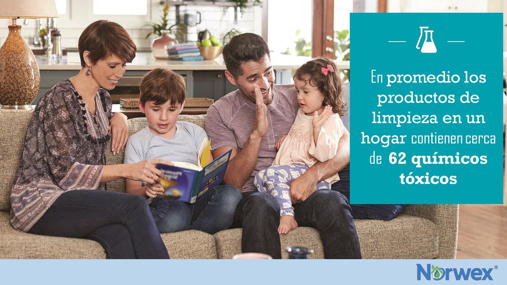 En promedio. los productos de limpieza en un hogar contienen cerca de