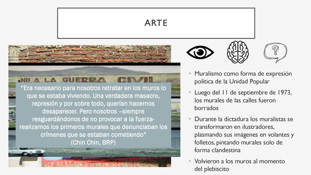 Arte Muralismo como forma de expresión política de la Unidad Popular