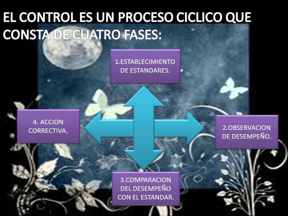 EL CONTROL ES UN PROCESO CICLICO QUE CONSTA DE CUATRO FASES:
