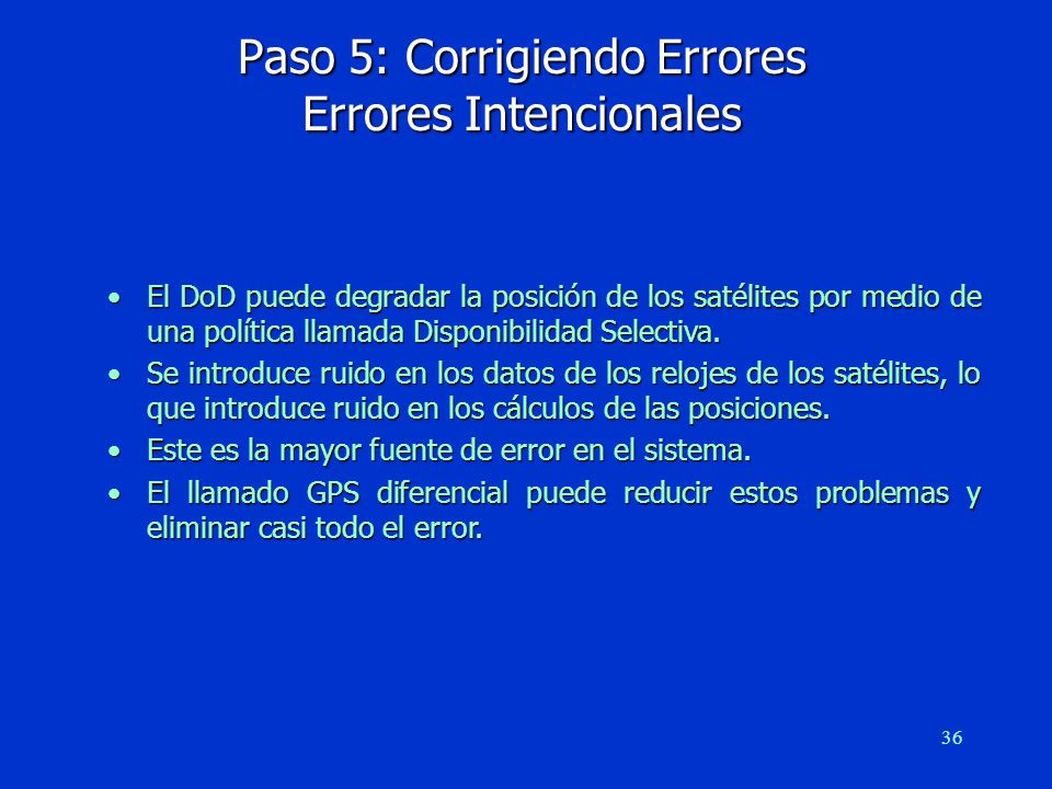 Paso 5: Corrigiendo Errores Errores Intencionales