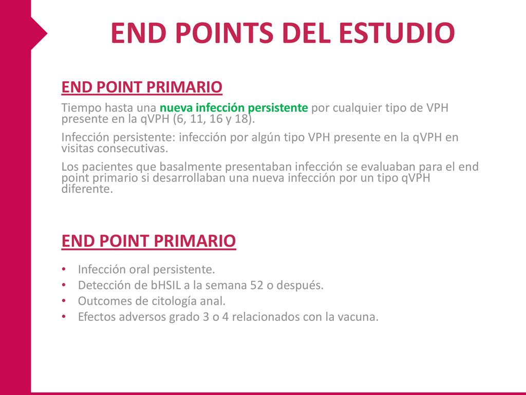 END POINTS DEL ESTUDIO END POINT PRIMARIO END POINT PRIMARIO