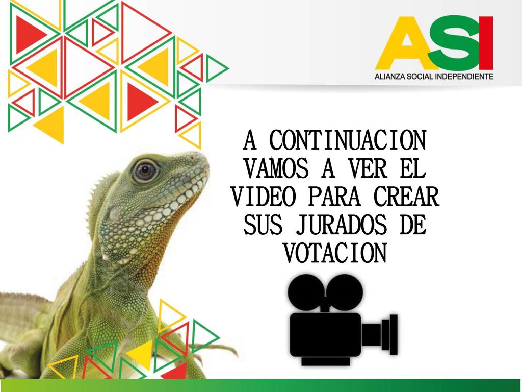 A CONTINUACION VAMOS A VER EL VIDEO PARA CREAR SUS JURADOS DE VOTACION