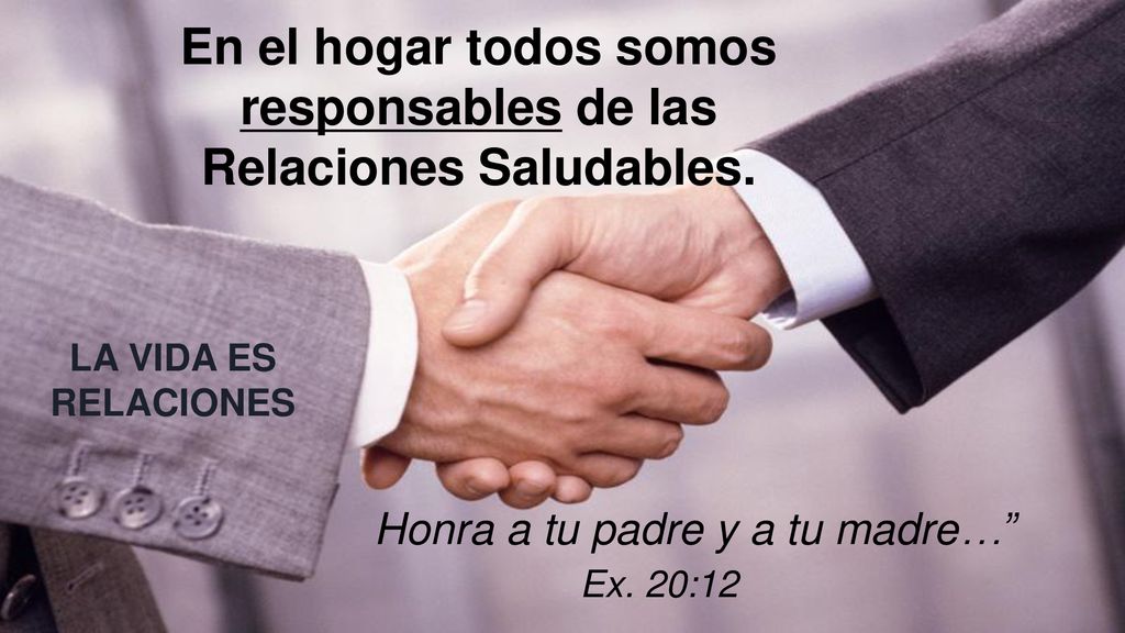 En el hogar todos somos responsables de las Relaciones Saludables.