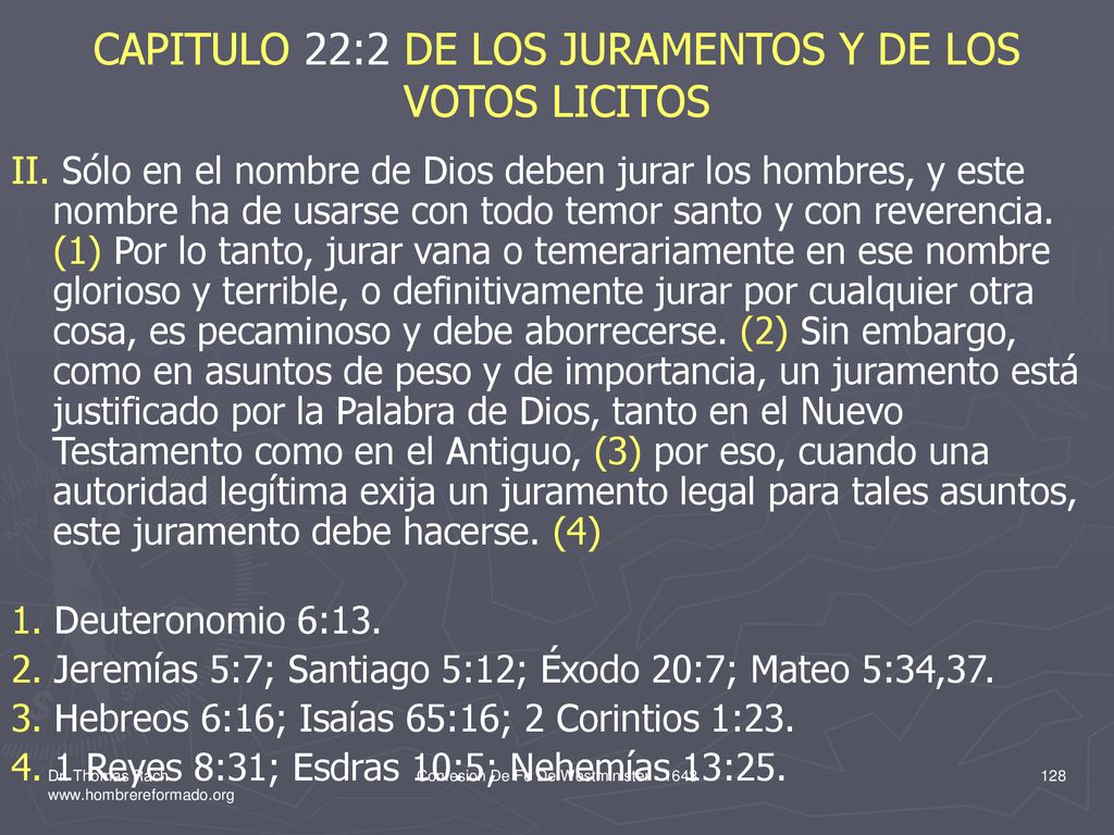 CAPITULO 22:2 DE LOS JURAMENTOS Y DE LOS VOTOS LICITOS
