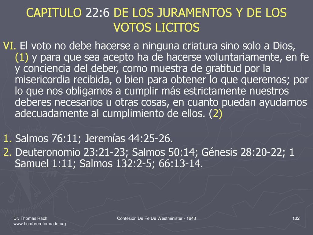 CAPITULO 22:6 DE LOS JURAMENTOS Y DE LOS VOTOS LICITOS