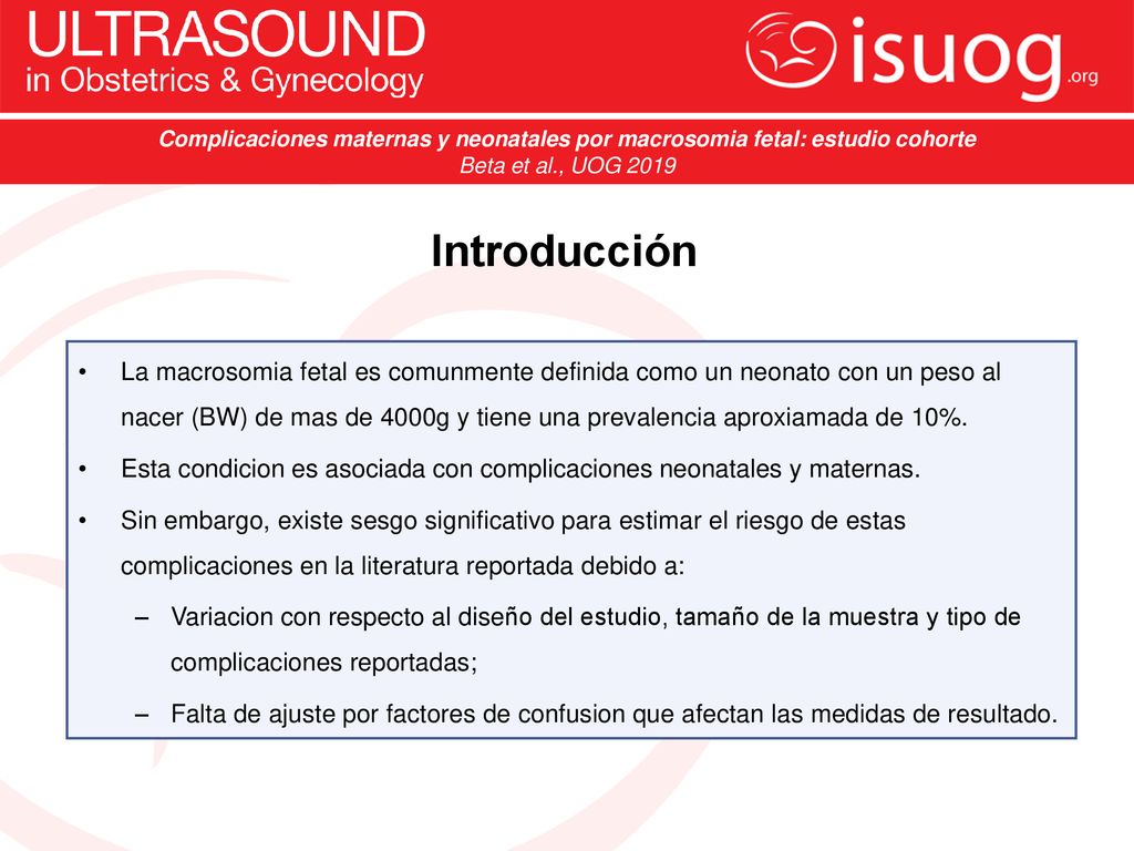 Complicaciones maternas y neonatales por macrosomia fetal: estudio cohorte