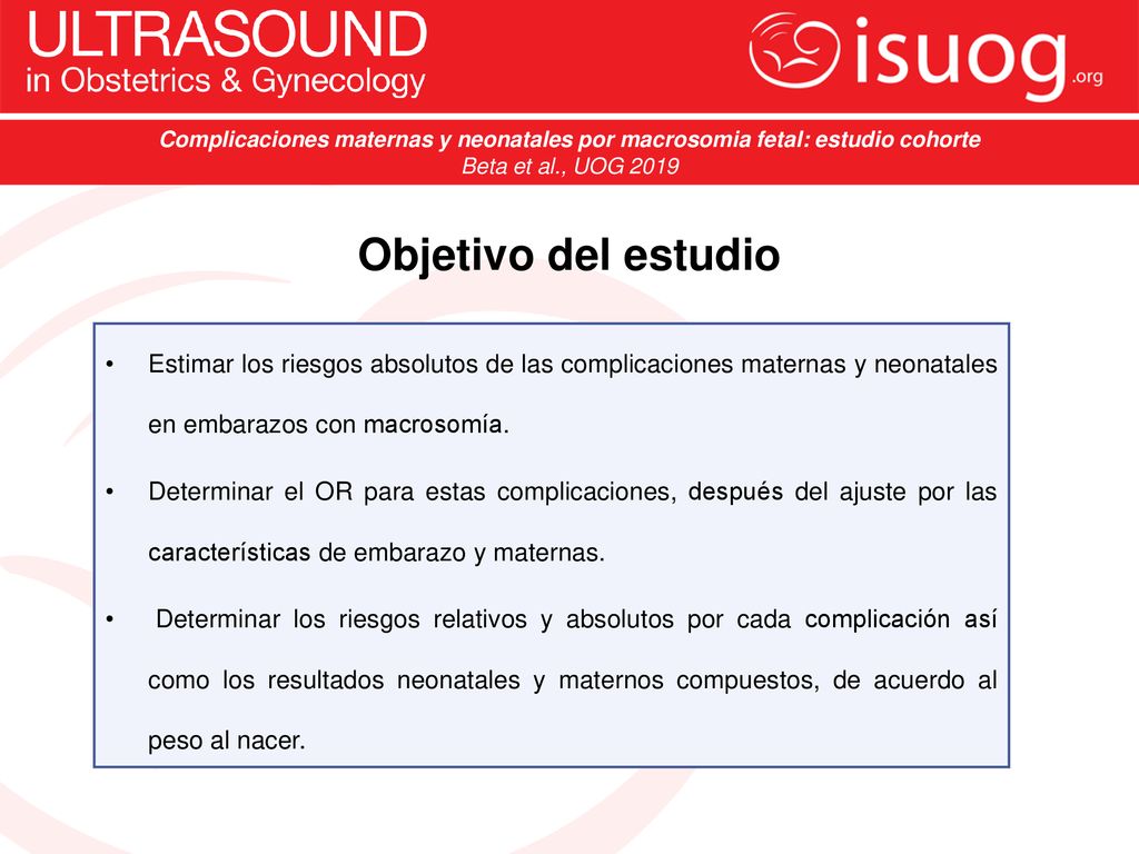 Complicaciones maternas y neonatales por macrosomia fetal: estudio cohorte