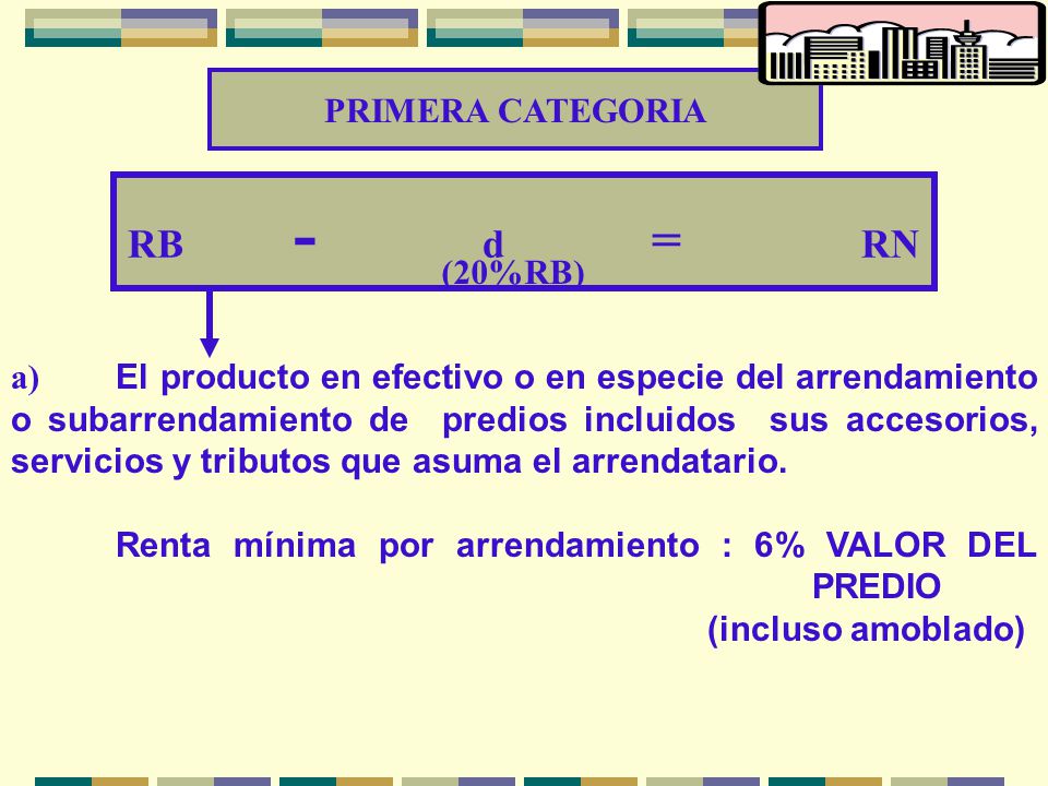 RB - d = RN PRIMERA CATEGORIA (20%RB)