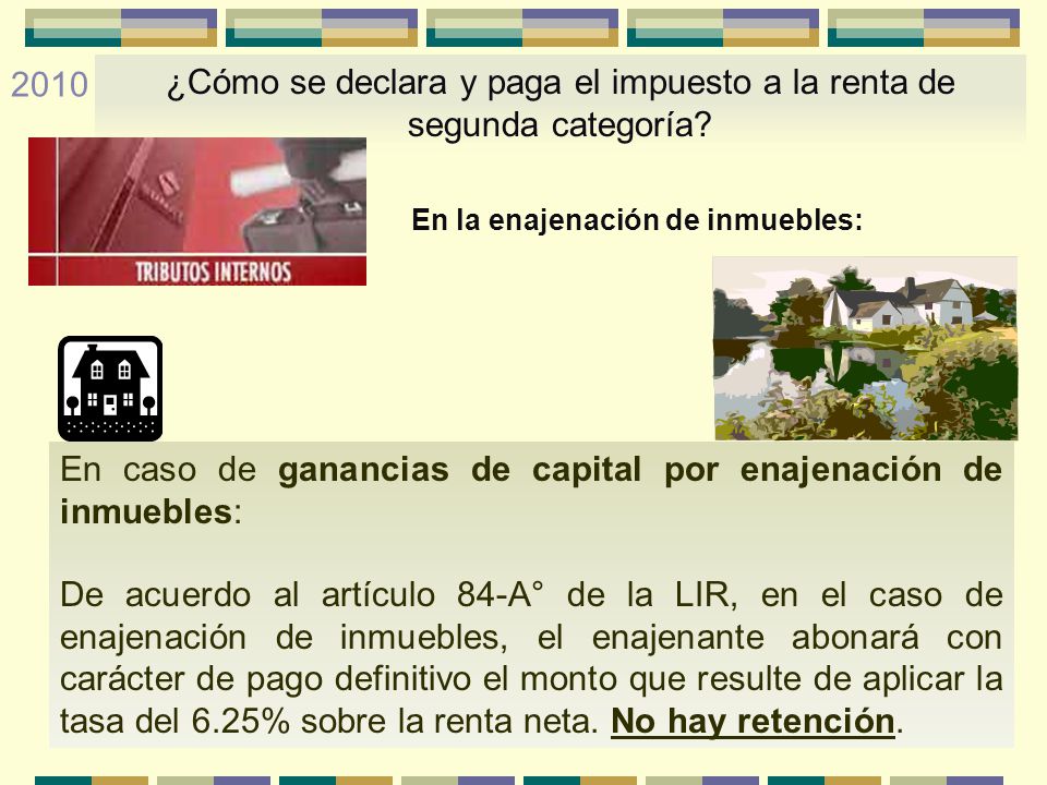 ¿Cómo se declara y paga el impuesto a la renta de segunda categoría