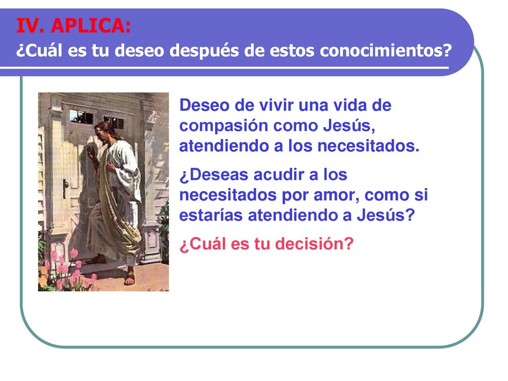 IV. APLICA: ¿Cuál es tu deseo después de estos conocimientos