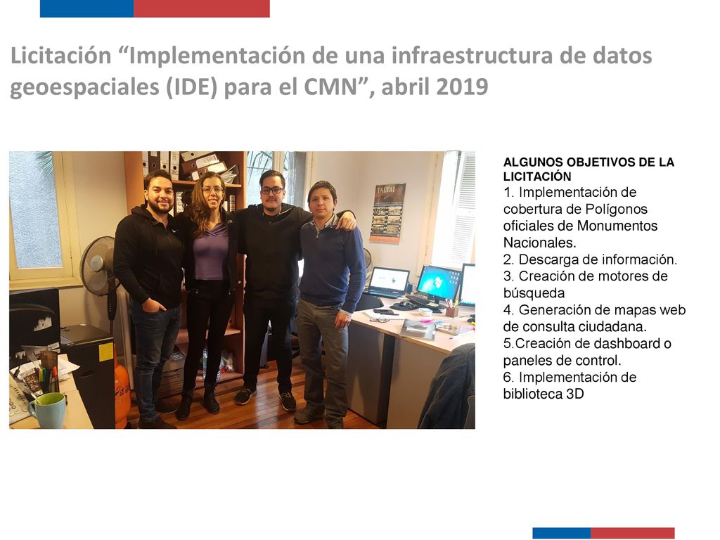 Licitación Implementación de una infraestructura de datos geoespaciales (IDE) para el CMN , abril 2019