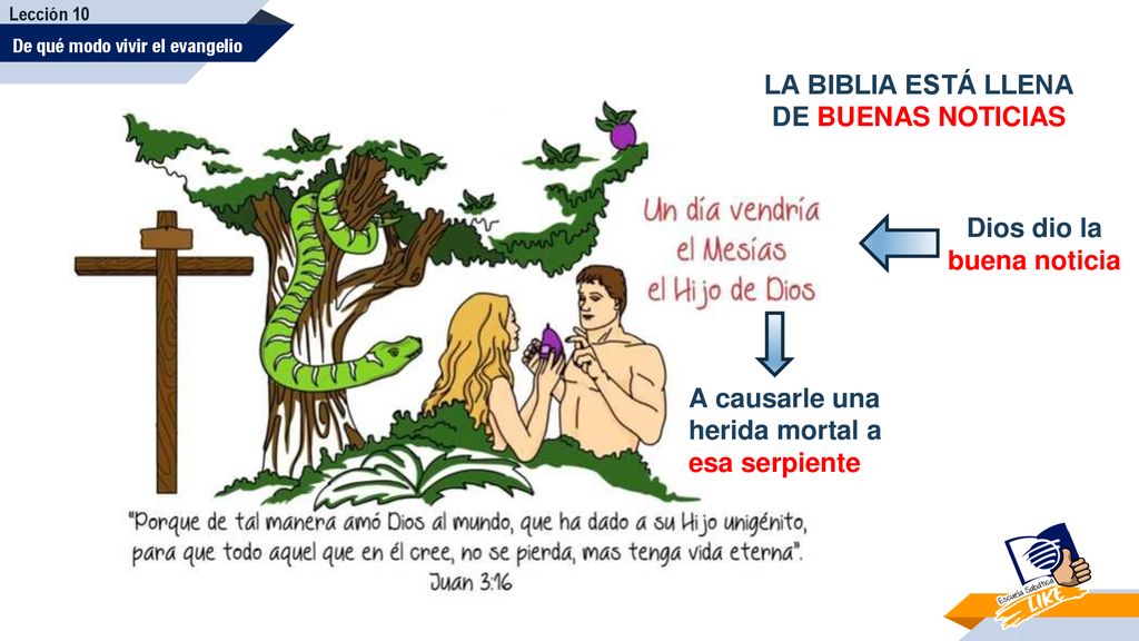 LA BIBLIA ESTÁ LLENA DE BUENAS NOTICIAS Dios dio la buena noticia