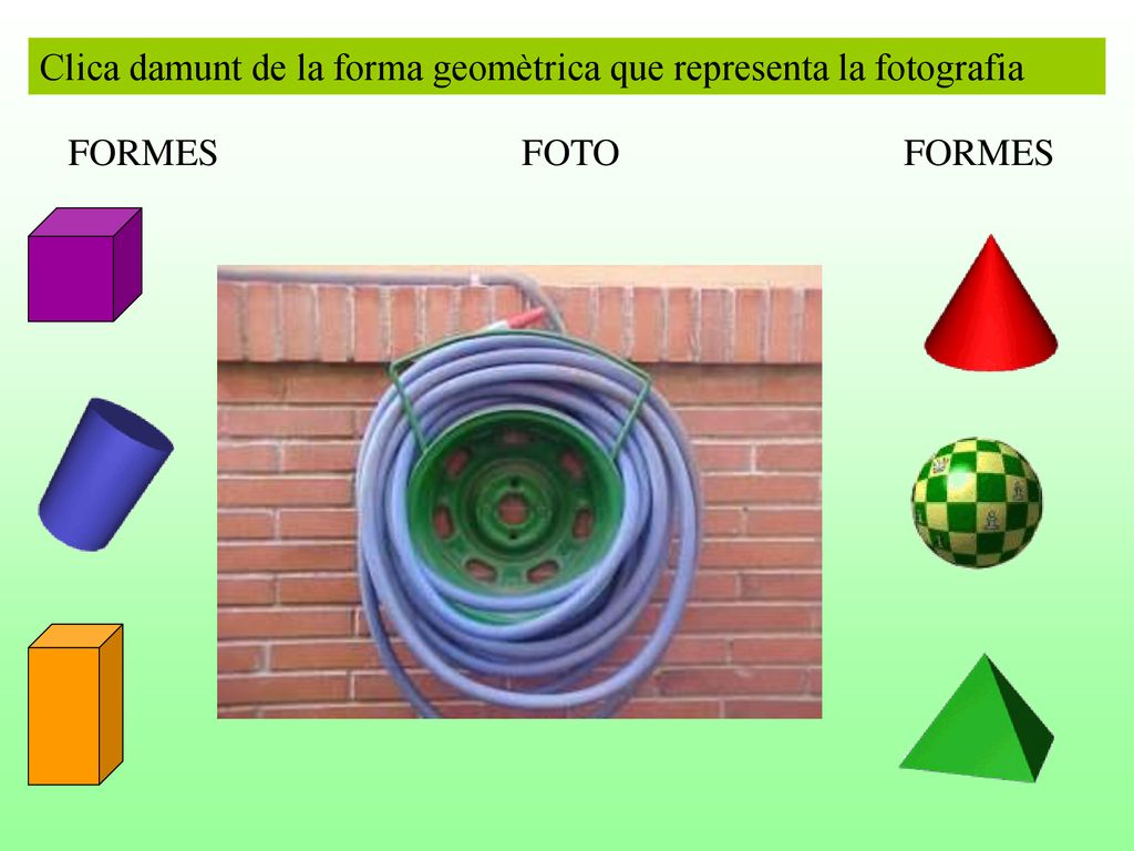Clica damunt de la forma geomètrica que representa la fotografia