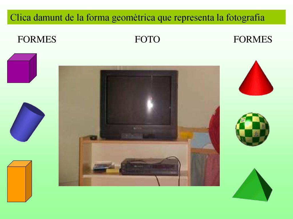 Clica damunt de la forma geomètrica que representa la fotografia