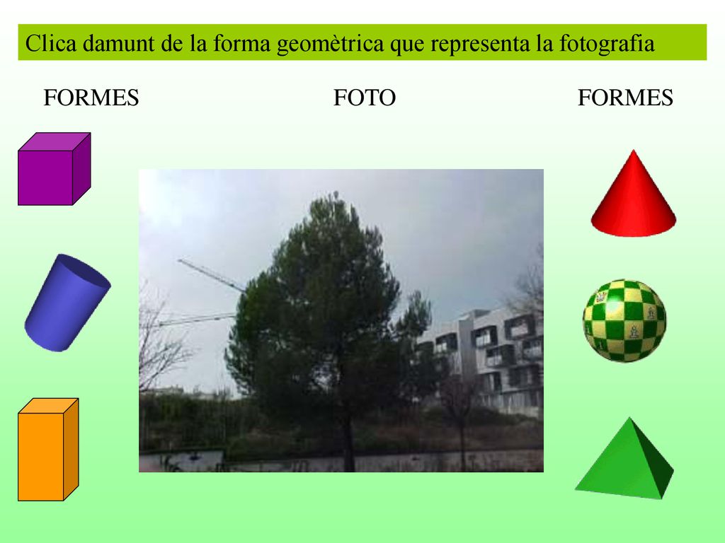 Clica damunt de la forma geomètrica que representa la fotografia