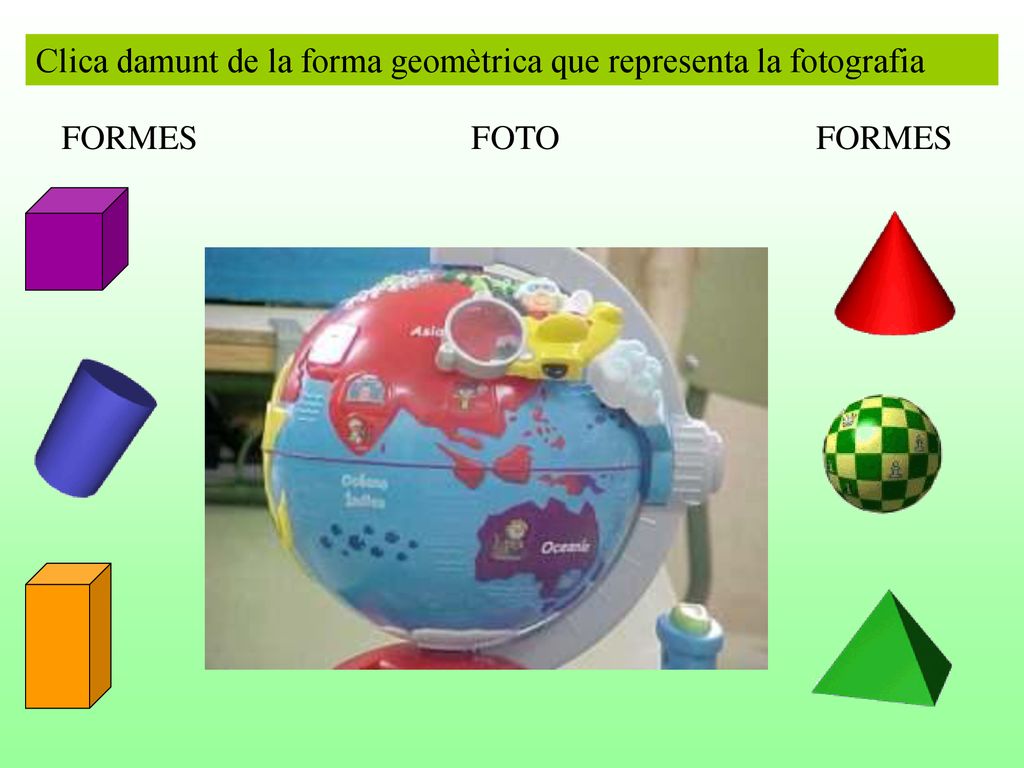 Clica damunt de la forma geomètrica que representa la fotografia