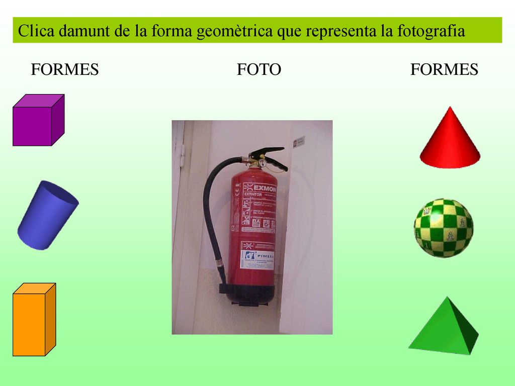 Clica damunt de la forma geomètrica que representa la fotografia