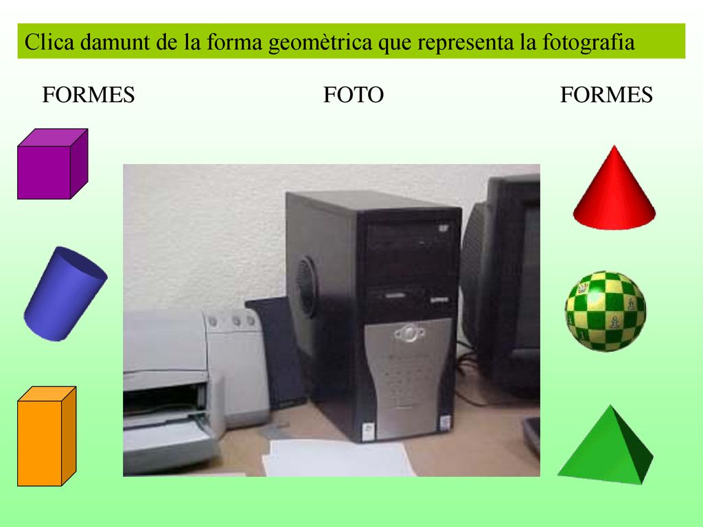 Clica damunt de la forma geomètrica que representa la fotografia