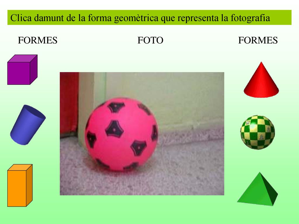 Clica damunt de la forma geomètrica que representa la fotografia