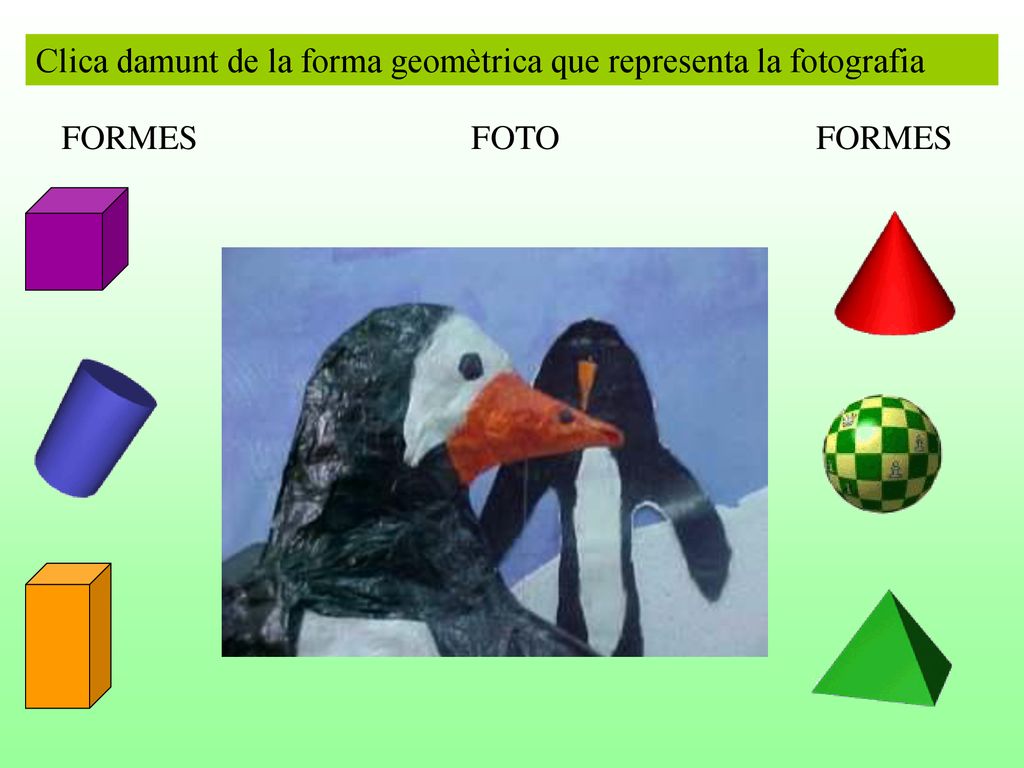 Clica damunt de la forma geomètrica que representa la fotografia