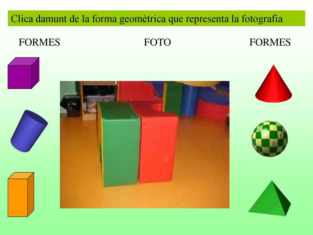 Clica damunt de la forma geomètrica que representa la fotografia