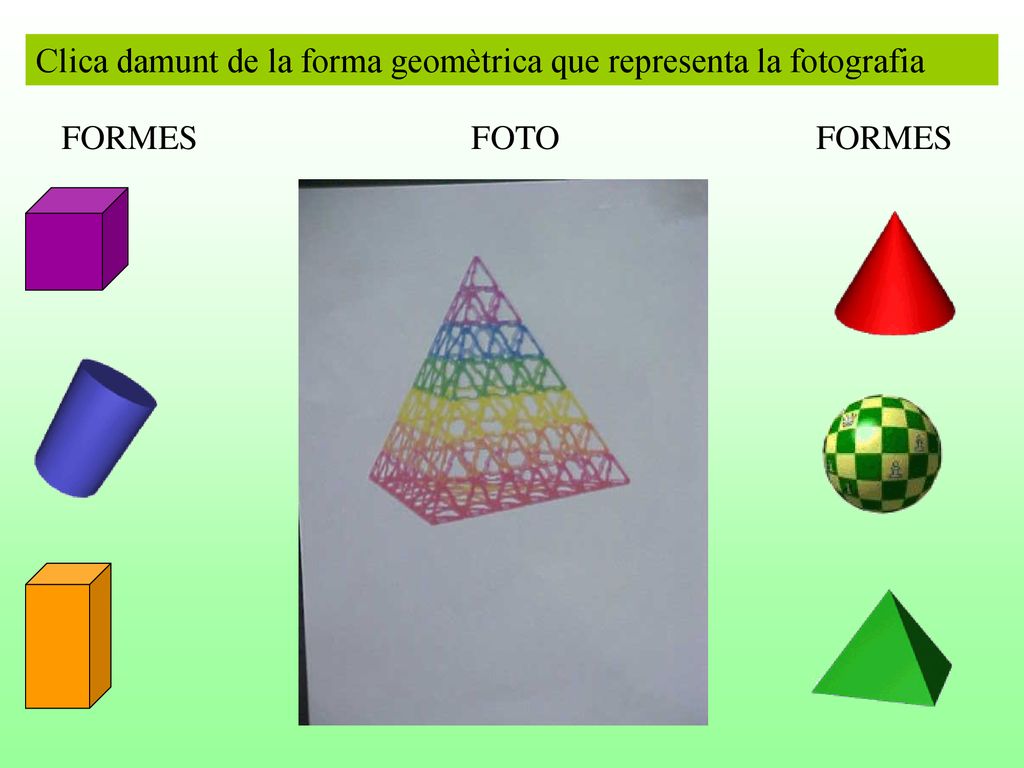 Clica damunt de la forma geomètrica que representa la fotografia