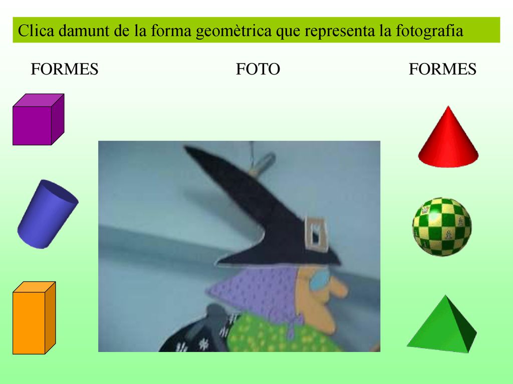 Clica damunt de la forma geomètrica que representa la fotografia