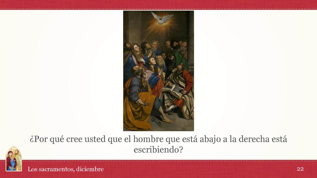 ¿Por qué cree usted que el hombre que está abajo a la derecha está escribiendo