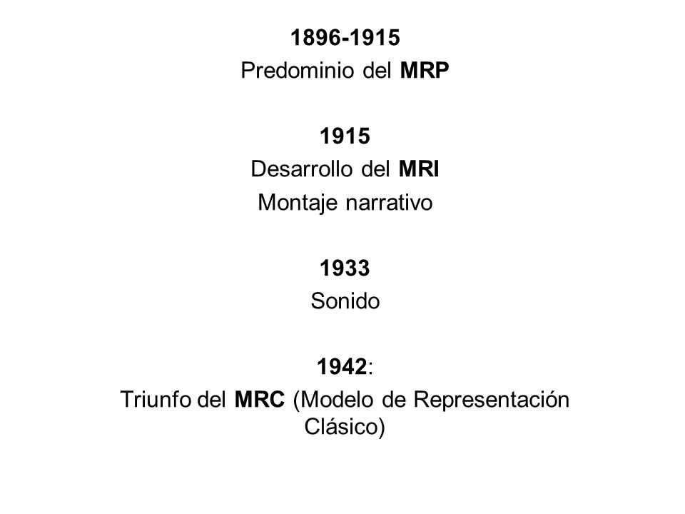 Triunfo del MRC (Modelo de Representación Clásico)
