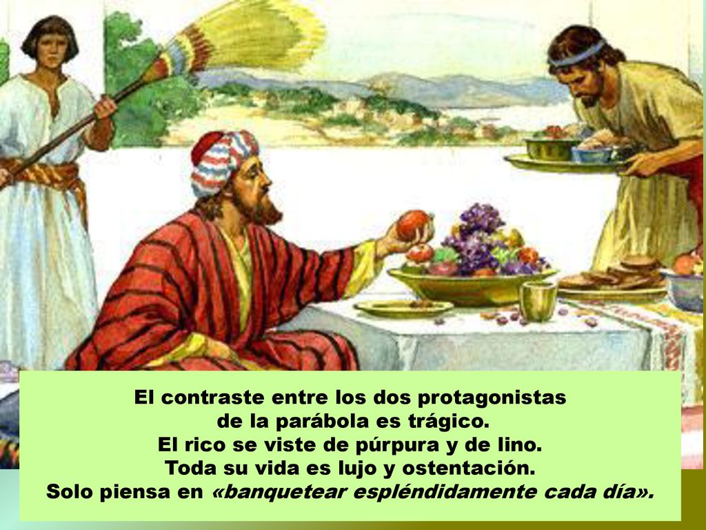 El contraste entre los dos protagonistas de la parábola es trágico.