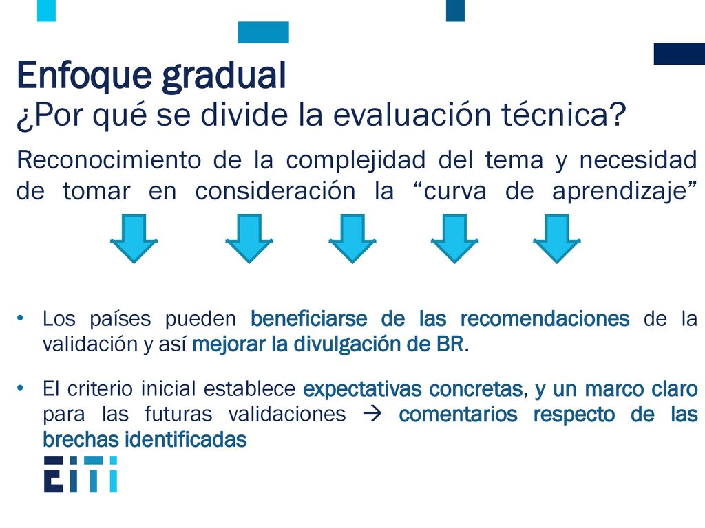 Enfoque gradual ¿Por qué se divide la evaluación técnica